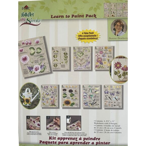 Dewberry Painting Patterns Flower Petal Borders Reusable Teaching Guides Lot 4 - Picture 2 of 9
